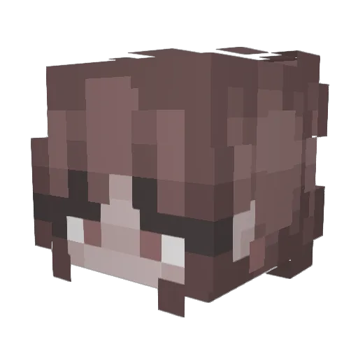 MajaKI Minecraft avatar head, 3D render