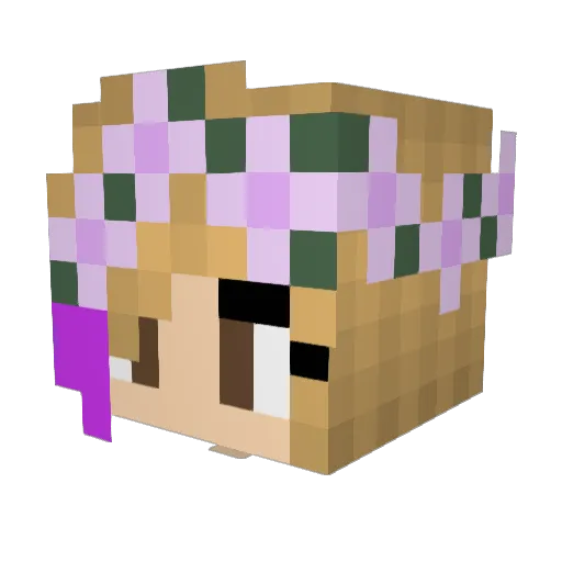 MajaSune Minecraft avatar head, 3D render