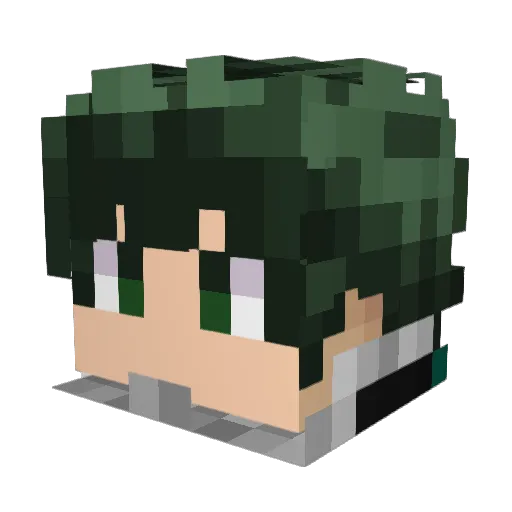 Maja_ Minecraft avatar head, 3D render