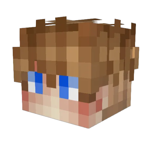 Majakob Minecraft avatar head, 3D render
