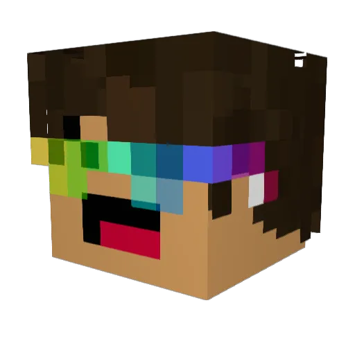 Majbour Minecraft avatar head, 3D render
