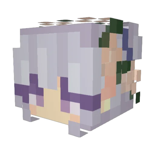 Maje22 Minecraft avatar head, 3D render