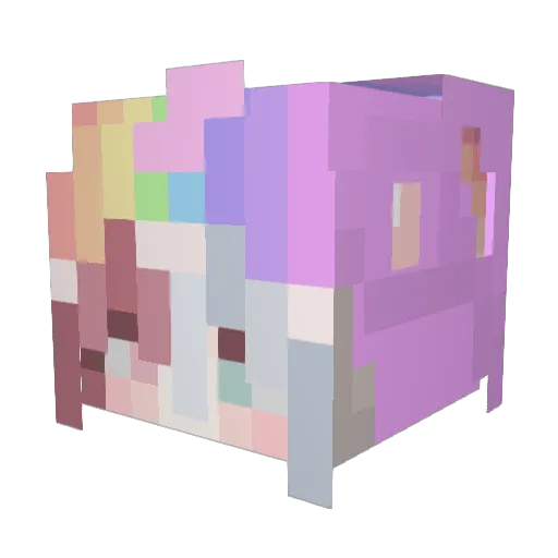 Majeczka201222 Minecraft avatar head, 3D render