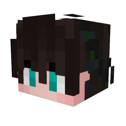 Majed Minecraft avatar head, 3D render