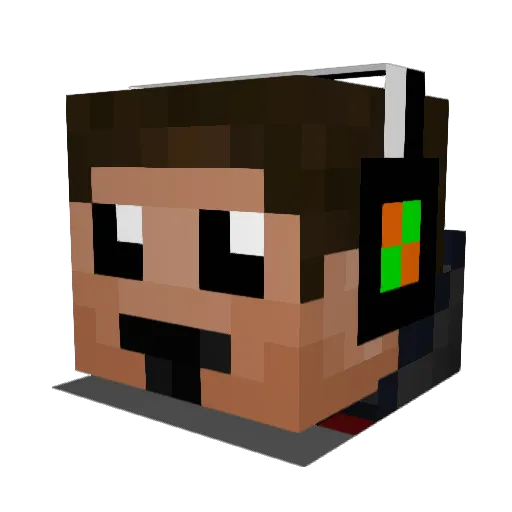MajeriX Minecraft avatar head, 3D render