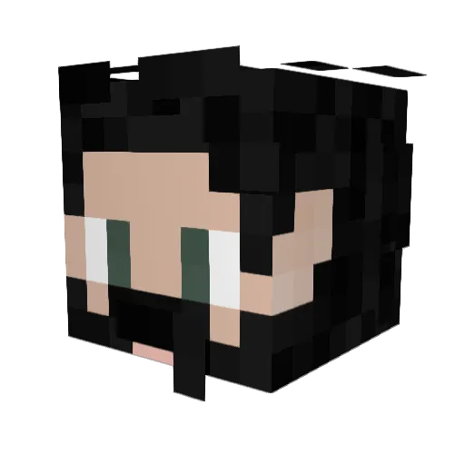 Majerin Minecraft avatar head, 3D render