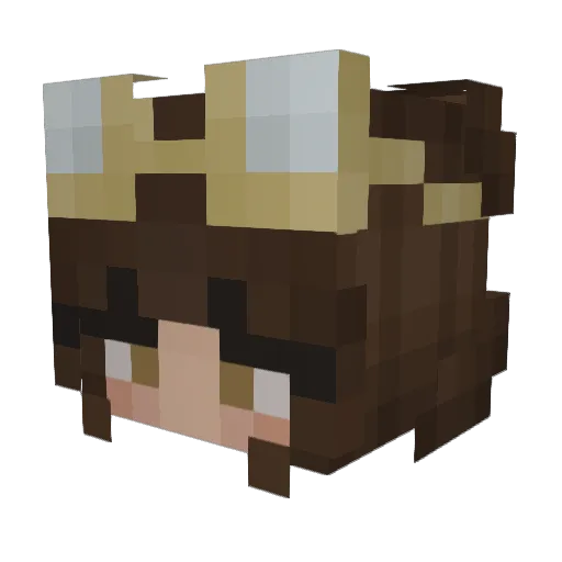 MajesticBerry Minecraft avatar head, 3D render