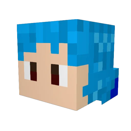 MajesticalDino Minecraft avatar head, 3D render