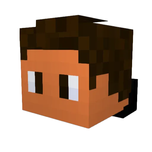Majestyckk Minecraft avatar head, 3D render