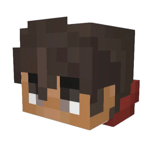 Majewiczek Minecraft avatar head, 3D render