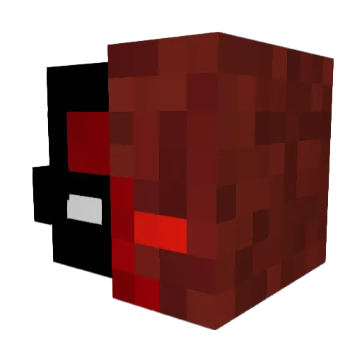 MajicalRef Minecraft avatar head, 3D render