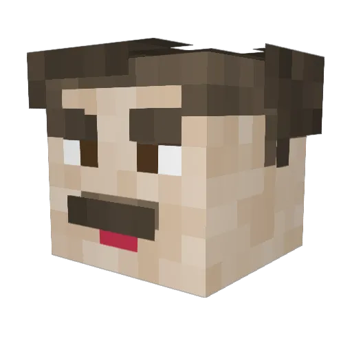 MajidAlammari Minecraft avatar head, 3D render