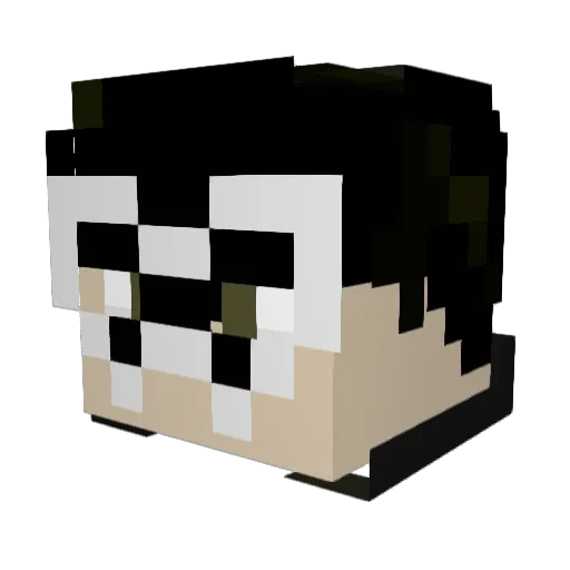 Majidul Minecraft avatar head, 3D render