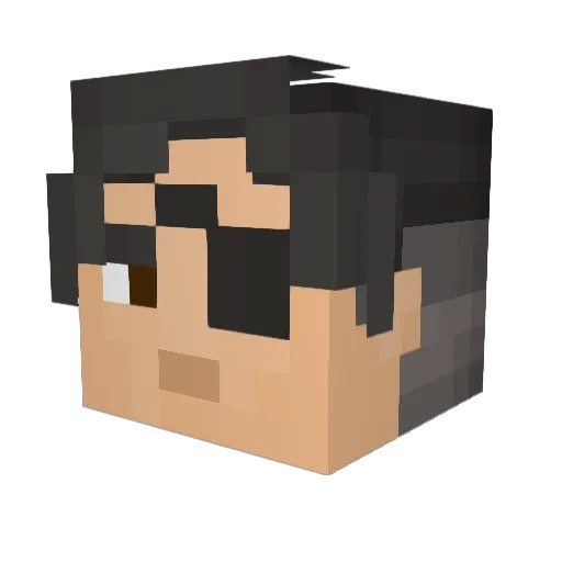 Majima64 Minecraft avatar head, 3D render