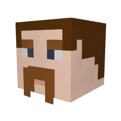 Majin49 Minecraft avatar head, 3D render