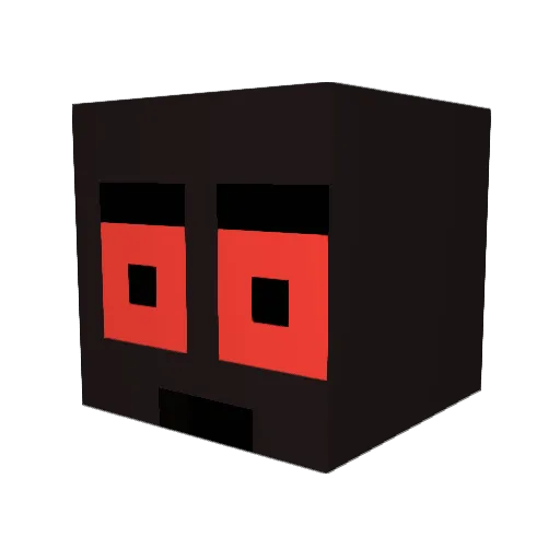 MajinAku Minecraft avatar head, 3D render