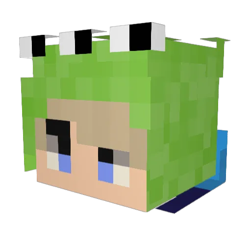 MajinBigiron Minecraft avatar head, 3D render
