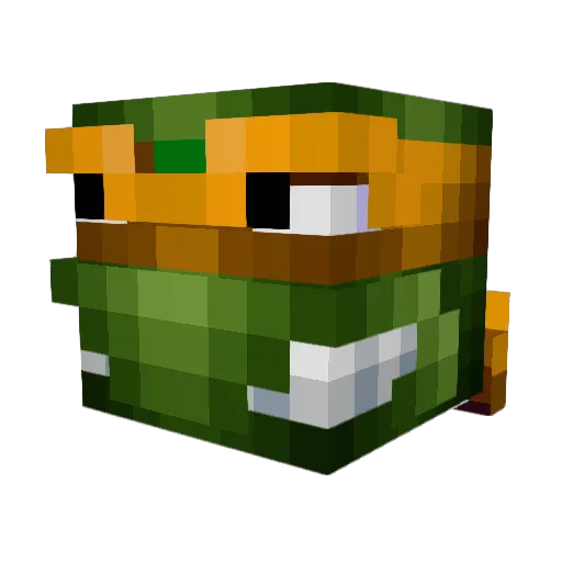 MajinJim Minecraft avatar head, 3D render
