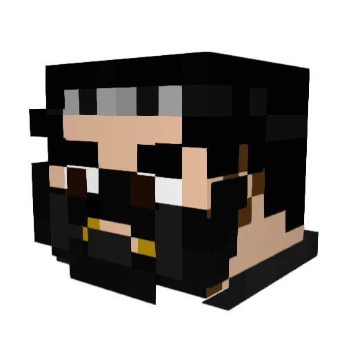 MajinJoker Minecraft avatar head, 3D render