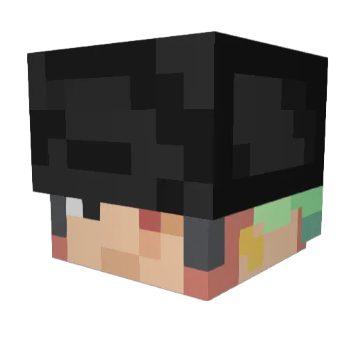 MajinKRed Minecraft avatar head, 3D render