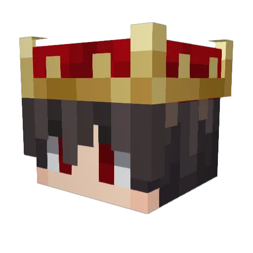 MajinPelz Minecraft avatar head, 3D render