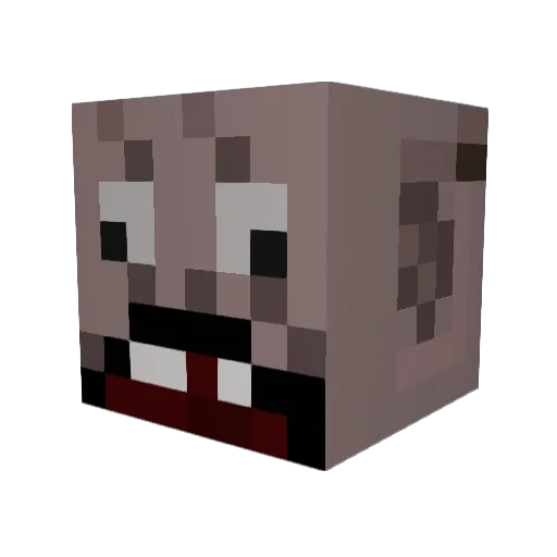 MajinSamara Minecraft avatar head, 3D render