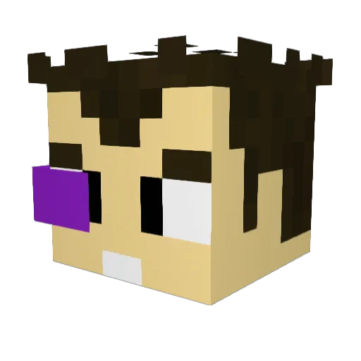 Majin_Beerus Minecraft avatar head, 3D render