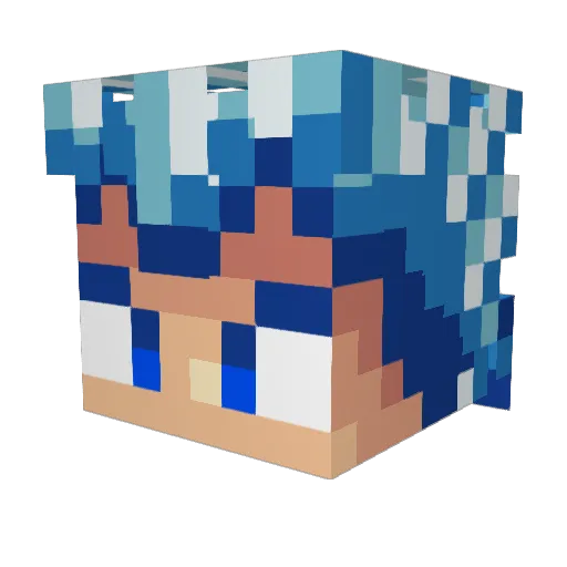 Majin_Mateo Minecraft avatar head, 3D render