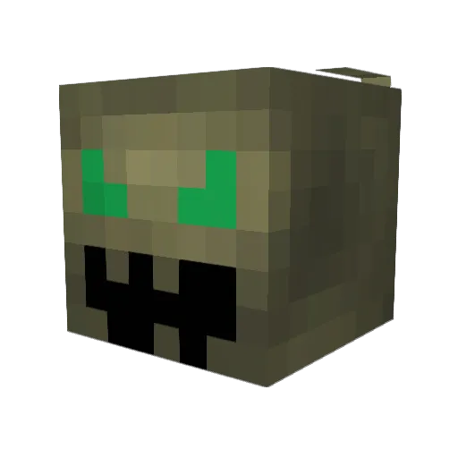 Majin__Buu Minecraft avatar head, 3D render