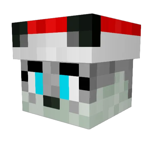Majinaa Minecraft avatar head, 3D render
