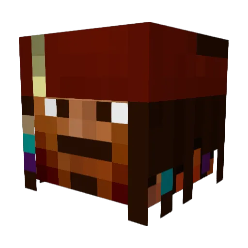 Majino_ Minecraft avatar head, 3D render