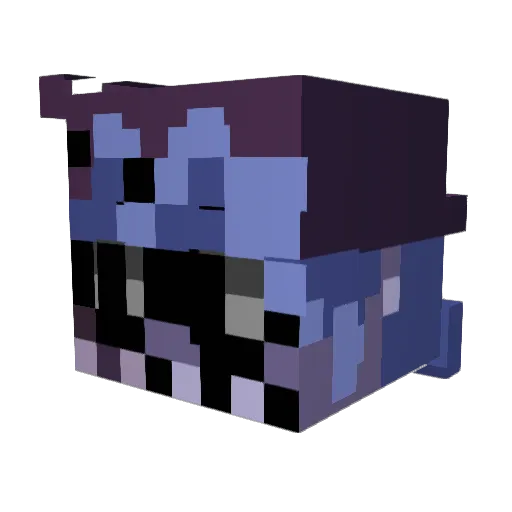 Majinomial Minecraft avatar head, 3D render