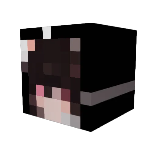 Majisu Minecraft avatar head, 3D render