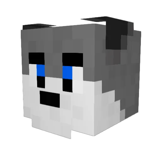Majjka Minecraft avatar head, 3D render