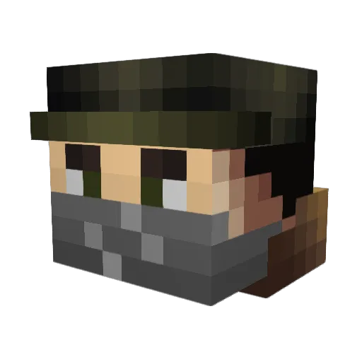 MajkSVK Minecraft avatar head, 3D render