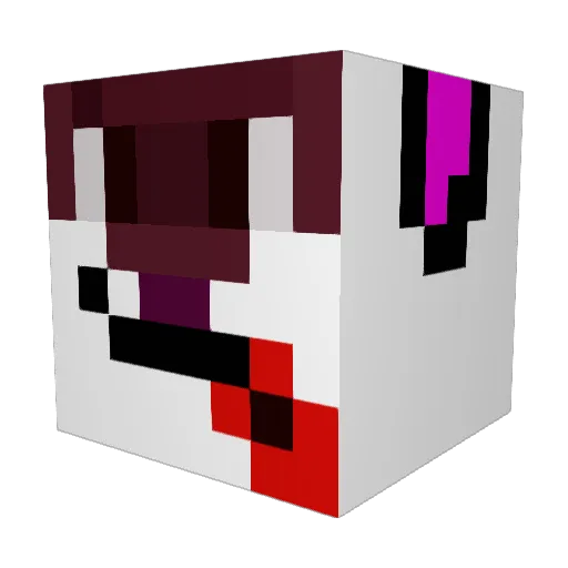 Majkel143 Minecraft avatar head, 3D render