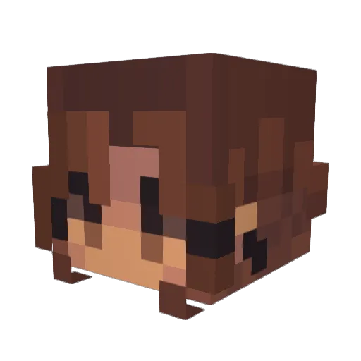 Majkens Minecraft avatar head, 3D render