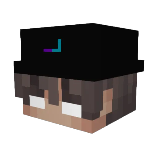 Majkoss Minecraft avatar head, 3D render