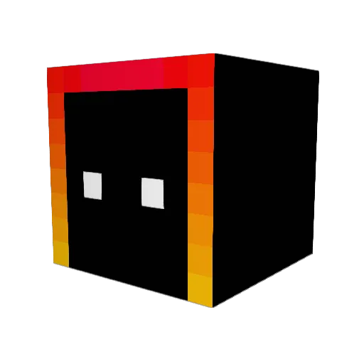 Majkytos Minecraft avatar head, 3D render