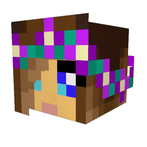 Majla0 Minecraft avatar head, 3D render