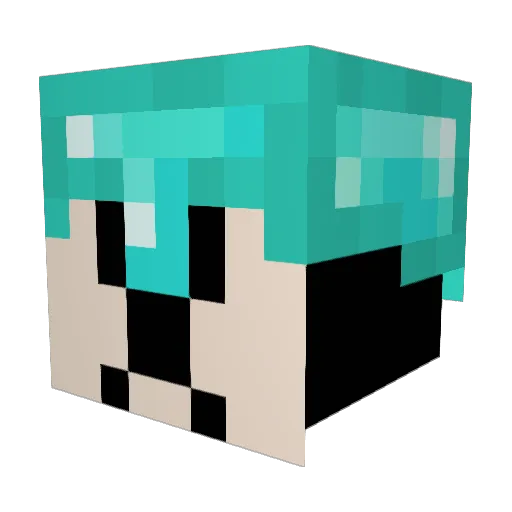 MajnyMajn Minecraft avatar head, 3D render