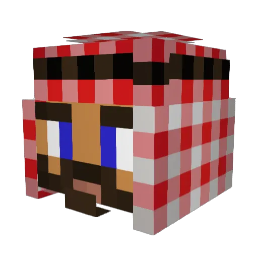 Majo47 Minecraft avatar head, 3D render