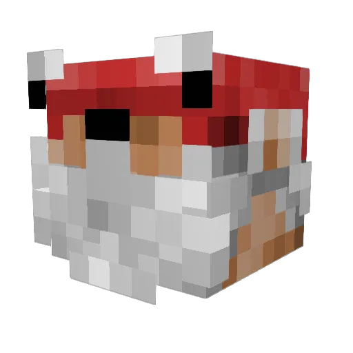 Majohu Minecraft avatar head, 3D render