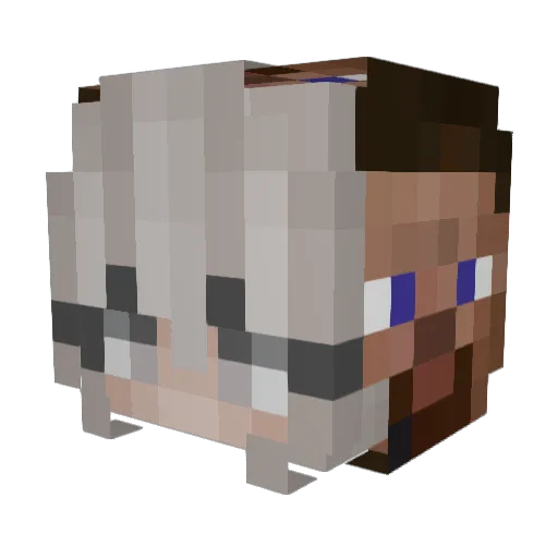 Majonezeee Minecraft avatar head, 3D render