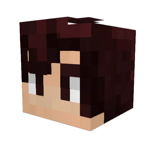 Majonnie Minecraft avatar head, 3D render