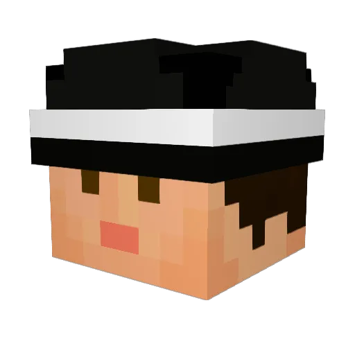 MajorB Minecraft avatar head, 3D render