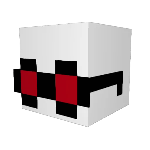 MajorChord Minecraft avatar head, 3D render