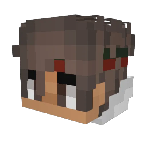 MajorDoozie Minecraft avatar head, 3D render