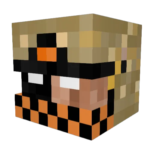 MajorGiogaming Minecraft avatar head, 3D render