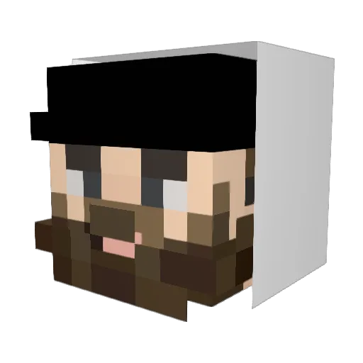 MajorKart Minecraft avatar head, 3D render